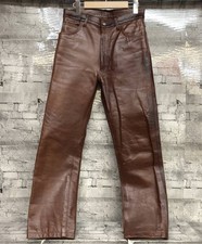 AERO LEATHER Bottoms Straight Pants Horsehide Men's Dark Brown Size 31 Pre-Owned