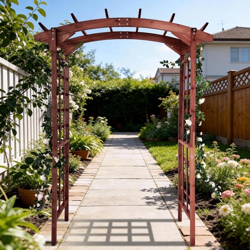 Wood garden arbor - wood,