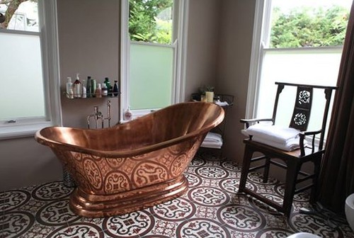 Copper bathtub princess - copper, "princess