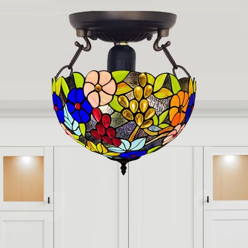 Tiffany ceiling lamp antique - tiffany,