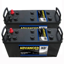Pair of 12v ABS 637 HEAVY DUTY COMMERCIAL BATTERY TYPE 637/627