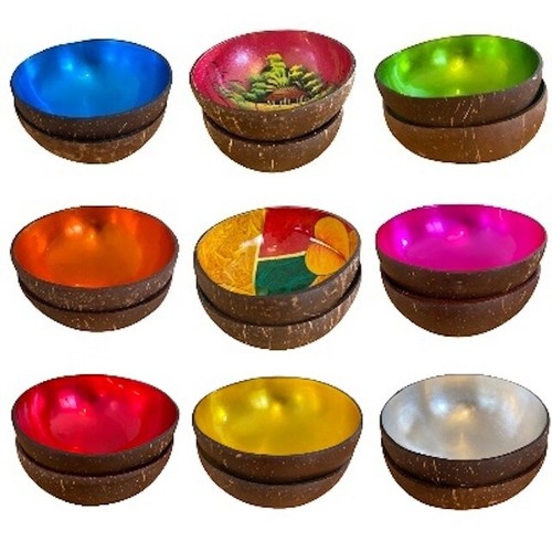 Set coconut shell bowls - set,