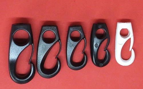 Plastic shock cord hook - cord,
