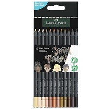 Faber-Castell Black Edition Colouring Pencils - Skin Tones - Pack of 12