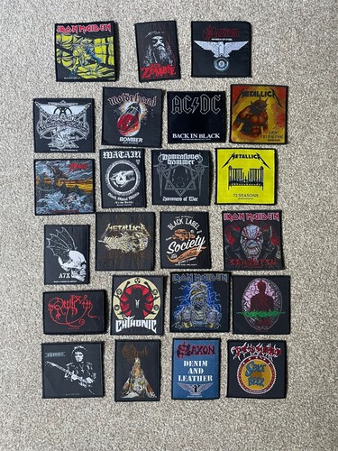 Heavy metal band patches - metal,