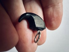 Whitby Jet  Claw Pendant