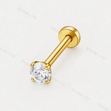 Labret Stud Earrings Flat Back