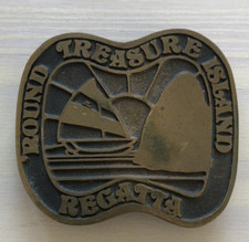 Vintage 1976 Hobie Cat Catamaran SF Bay Regatta Solid Brass Belt Buckle