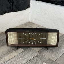 Tokyo Tokei Vintage Coral Jewels Table Desk Clock Rare Made Japan Wind Up Alarm