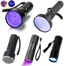 Portable UV Light Torch Lamps LED Flashlight Black Ultraviolet Lights Gel Curing