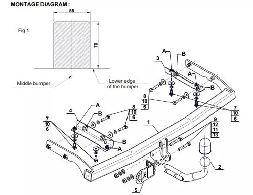 Swan neck tow bar for - swan,