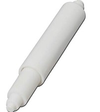 White Bathroom Toilet Roll Spindle Spring Loaded Replacement Insert Holder