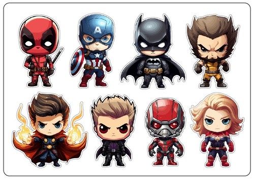 Superhero stickers - stickers, 🛡️