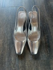 Zara Women's Silver Block Heel