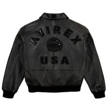 MEN'S AVIREX REAL LEATHER BOMBER JACKET AMERICAN PILOT FLIGHT AUTHENTIC JACKET