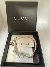 Gucci White Red Canvas Leather