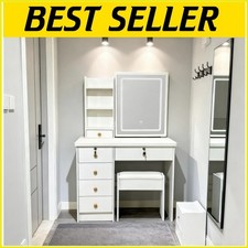 White Dressing Table w/ LED