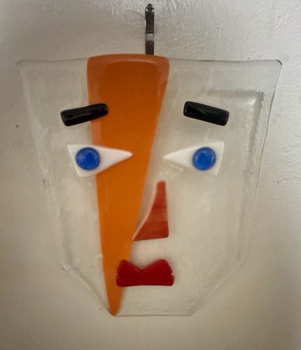 Vintage abstract fused glass - abstract,