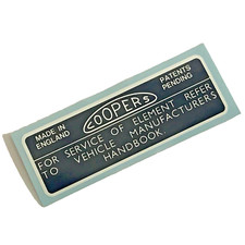 Austin Morris MK 1 / 2 Mini Cooper S Air Filter Box Sticker Great Quality BLUE