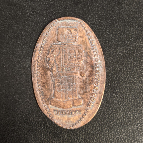 Robot press coin elongated - robot,