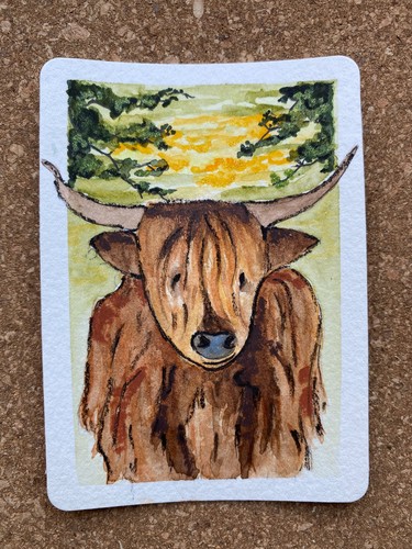 Original aceo painting - original,