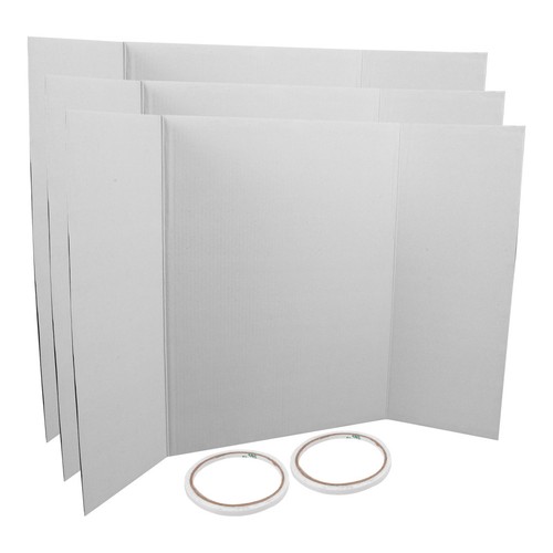 Tri fold white paperboard - white,