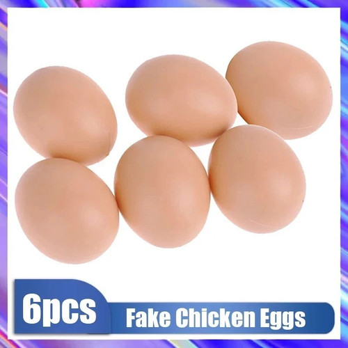 6pcs plastic eggs chicken - 6pcs,