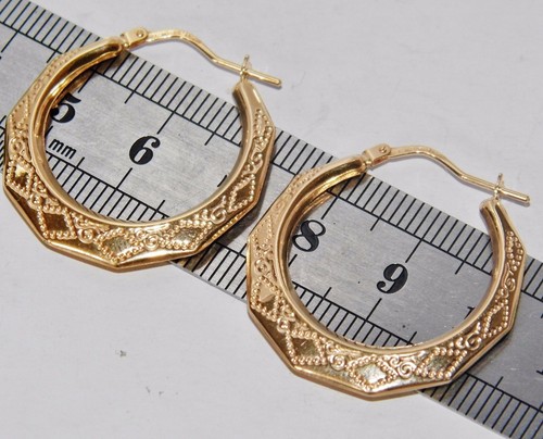 9ct yellow gold detailed - 9ct, large