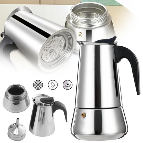 Stainless steel espresso moka - stainless,