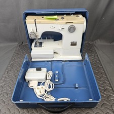 Elna TSP Sewing Machine W/Pedal Case Vintage Swiss Made Portable Tested Working