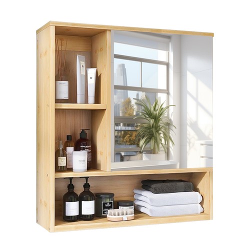 Bamboo bathroom cabinet - bamboo,