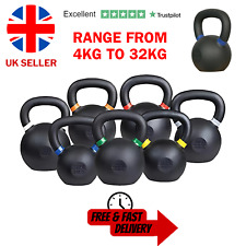 Exersci Powder Coated Kettlebells Cast Iron Fitness Strength Weight 4 - 32kg
