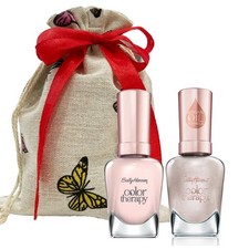 SALLY HANSEN COLOR THERAPY NAIL POLISH VARNISH GIFT SET 2 X 14.7ML / FESTIVE BAG
