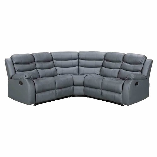 Grey roma comfy corner leather - roma,