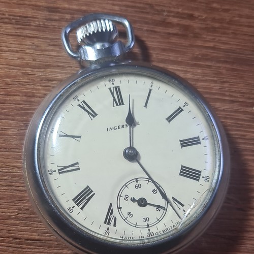 Vintage metal ingersoll pocket - vintage,