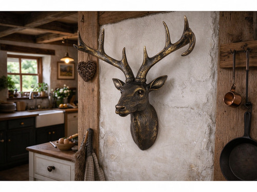 Large resin stag head - large, wall