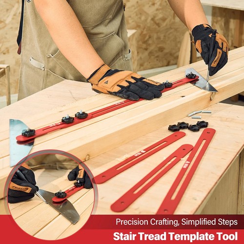 Stair tread template tool - template,