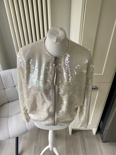 Zara sequin bomber jacket size - sequin,