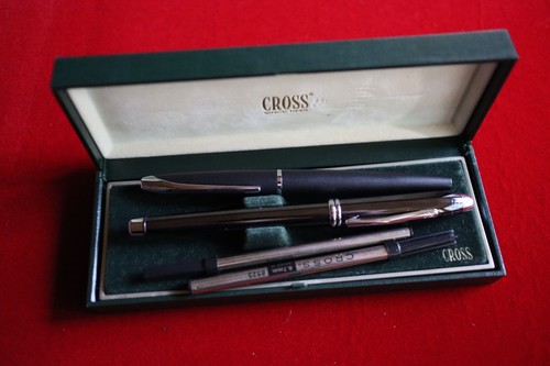 Two cross rollerball pens - two,