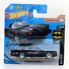Hot Wheels Batmobile Classic TV Batman Series 4/5 Short Card Black Red Trim Mint