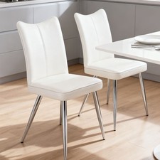 Set of 2 Dining Chairs Faux