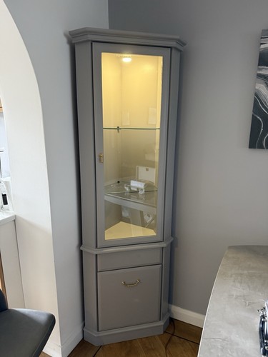 Pair display corner cabinets - pair,