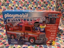 Playmobil Fire Engine And Figures 5682 Fire Truck Lights And Sounds