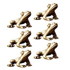  6 Pcs Frog Desk Ornament Brass Sculptures Animal Garden Ornaments