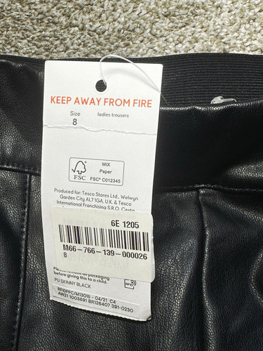 Tesco women black faux - black,