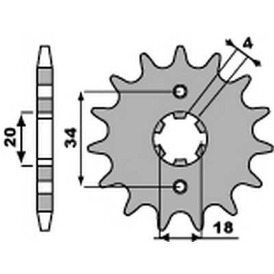 Pbr chain sprocket 428 - sprocket,