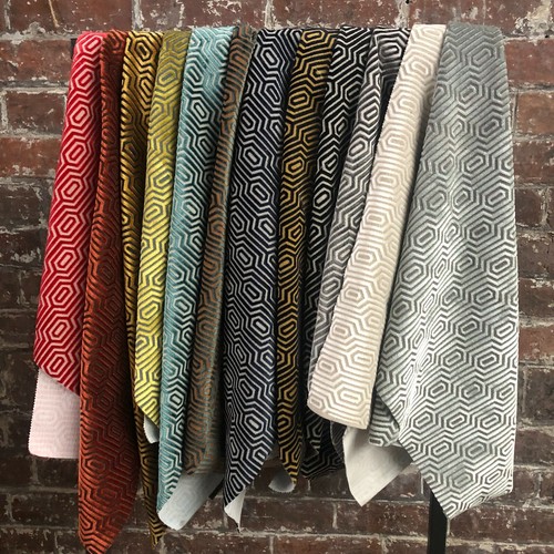 Geometric velvet fabric - velvet,
