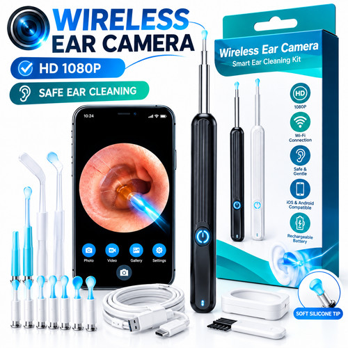 Ear wax remover camera wifi - wax, |