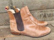 Joules Westbourne Chelsea Boots Tan Leather Size 6