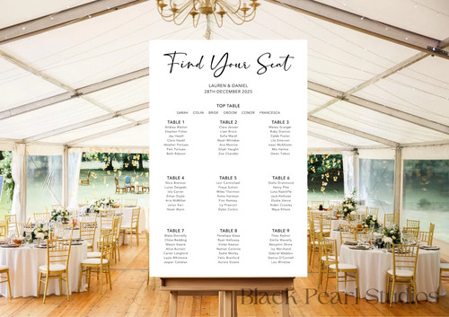 Wedding table seating - table,